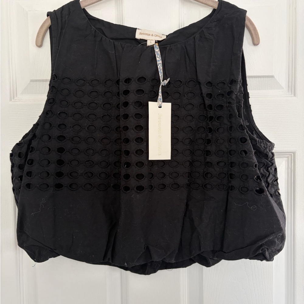 NWT Jennifer & Grace cropped blouse size L
